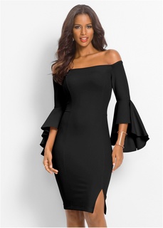 Платье с вырезом кармен Bonprix