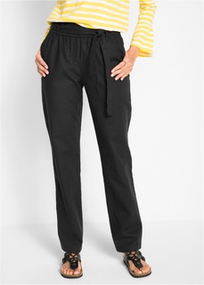 Брюки с текстильным поясом Bonprix