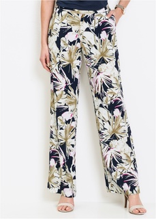 Брюки с лиственным узором, без застежки Bonprix