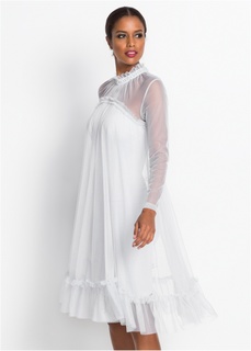 Платье с кружевом и аппликациями Bonprix