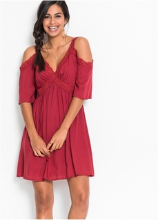 Платье с вырезами и кружевом Bonprix