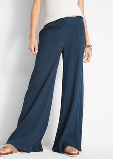 Брюки свободного кроя из креповой ткани Bonprix