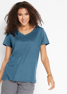 Футболка свободного покроя, 100% лен Bonprix