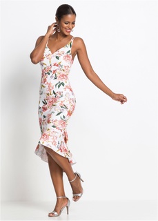 Платье миди с цветочным узором Bonprix