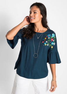 Футболка с расклешенными рукавами Bonprix