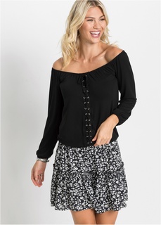 Футболка с открытыми плечами Bonprix