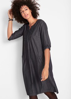 Платье в стиле деним, рукав 3/4 Bonprix