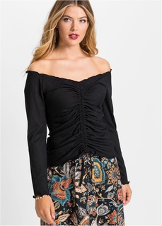 Футболка с вырезом кармен Bonprix