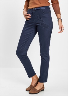 Брюки стрейч с вышивкой Bonprix