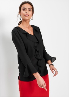 Блузка с воланами Bonprix