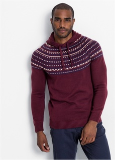 Пуловер с капюшоном Bonprix