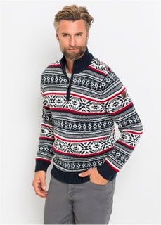 Пуловер с узором в норвежском стиле Bonprix
