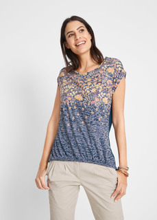 Футболка с узором деворе Bonprix