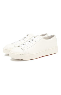 Кожаные кеды Santoni