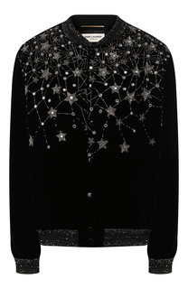 Бомбер из вискозы Saint Laurent