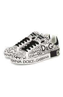 Кожаные кеды Portofino Dolce & Gabbana