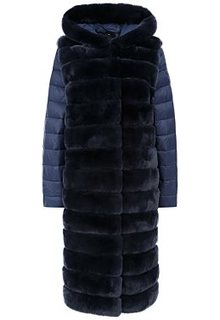Комбинированная шуба из меха кролика Virtuale Fur Collection