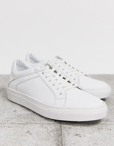 Белые кожаные кроссовки Dune