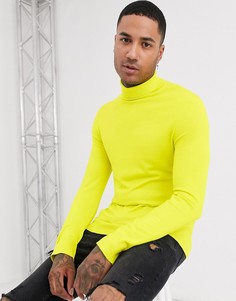 Ярко-зеленая водолазка Bershka