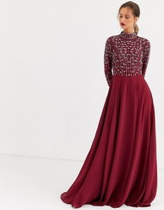 Платье макси с отделкой ASOS DESIGN