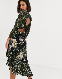 Платье миди со шнурком и разрезом For Love & Lemons