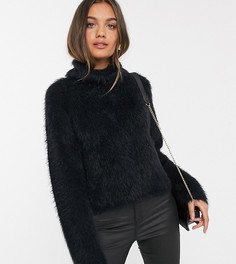 Черный пушистый джемпер Vero Moda Petite