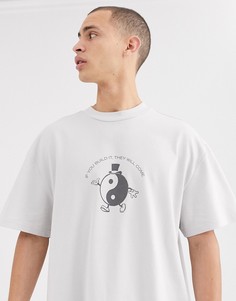 Бежевая футболка Weekday