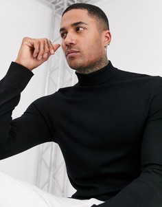 Черная водолазка Bershka