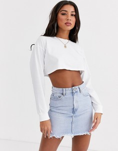 Светло-синяя джинсовая юбка с завышенной талией ASOS DESIGN