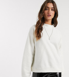 Светло-бежевый хлопковый свитшот Bershka