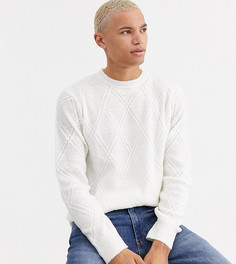 Белый джемпер с узором "косичка" Another Influence