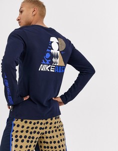 Темно-синяя футболка с длинным рукавом Nike Running x Cody Hudson