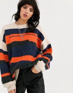 Oversize-джемпер с контрастными вставками Object