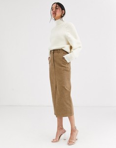 Джемпер с добавлением шерсти и объемными рукавами ASOS WHITE