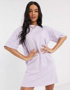 Лавандовое платье-футболка в стиле oversize Missguided