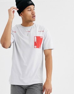 Серая футболка с контрастным карманом Criminal Damage