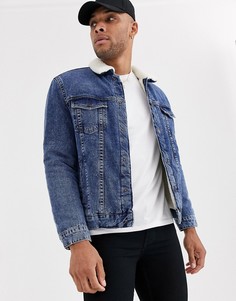 Синяя джинсовая куртка Bershka