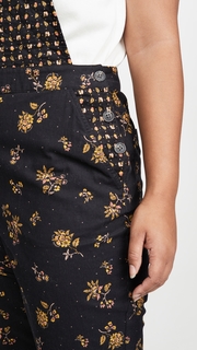 Madewell Cord Floral Overalls