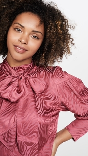 Rebecca Taylor Long Sleeve Swirl Jacquard Top