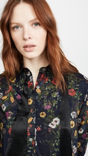 Clu Floral Paneled Shirt Dress