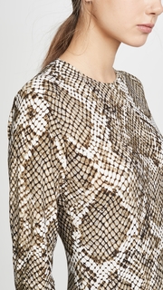 Norma Kamali Long Sleeve Crew Fishtail Dress