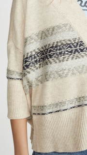 Chaser Fair Isle Drop Shoulder Oversized Cardi