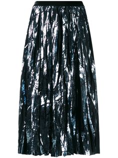 Guardaroba плиссированная юбка с эффектом металлик