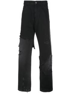 Raf Simons ripped-panel denim jeans