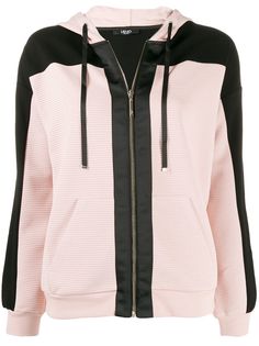 LIU JO ribbed colour block hoodie