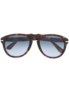 Persol солнцезащитные очки в круглой оправе