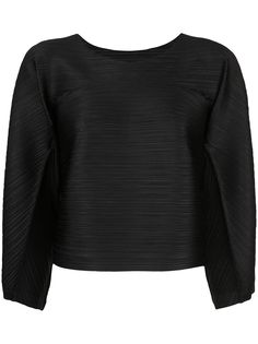 Pleats Please Issey Miyake блузка с объемными рукавами