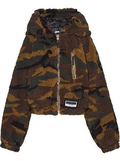 Miu Miu куртка в стиле милитари с камуфляжным принтом