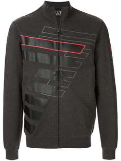 Ea7 Emporio Armani logo zip-up sweatshirt