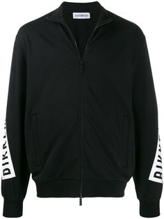 Dirk Bikkembergs logo print zip-up hoodie